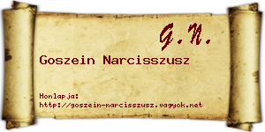 Goszein Narcisszusz névjegykártya
